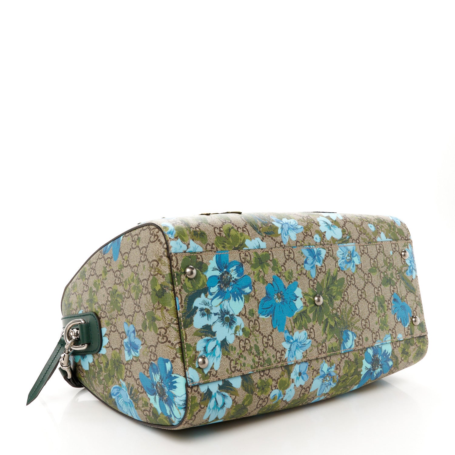 Gucci GG Supreme Monogram Bloom Butterfly Embroidered Medium Boston Green 4 of 11