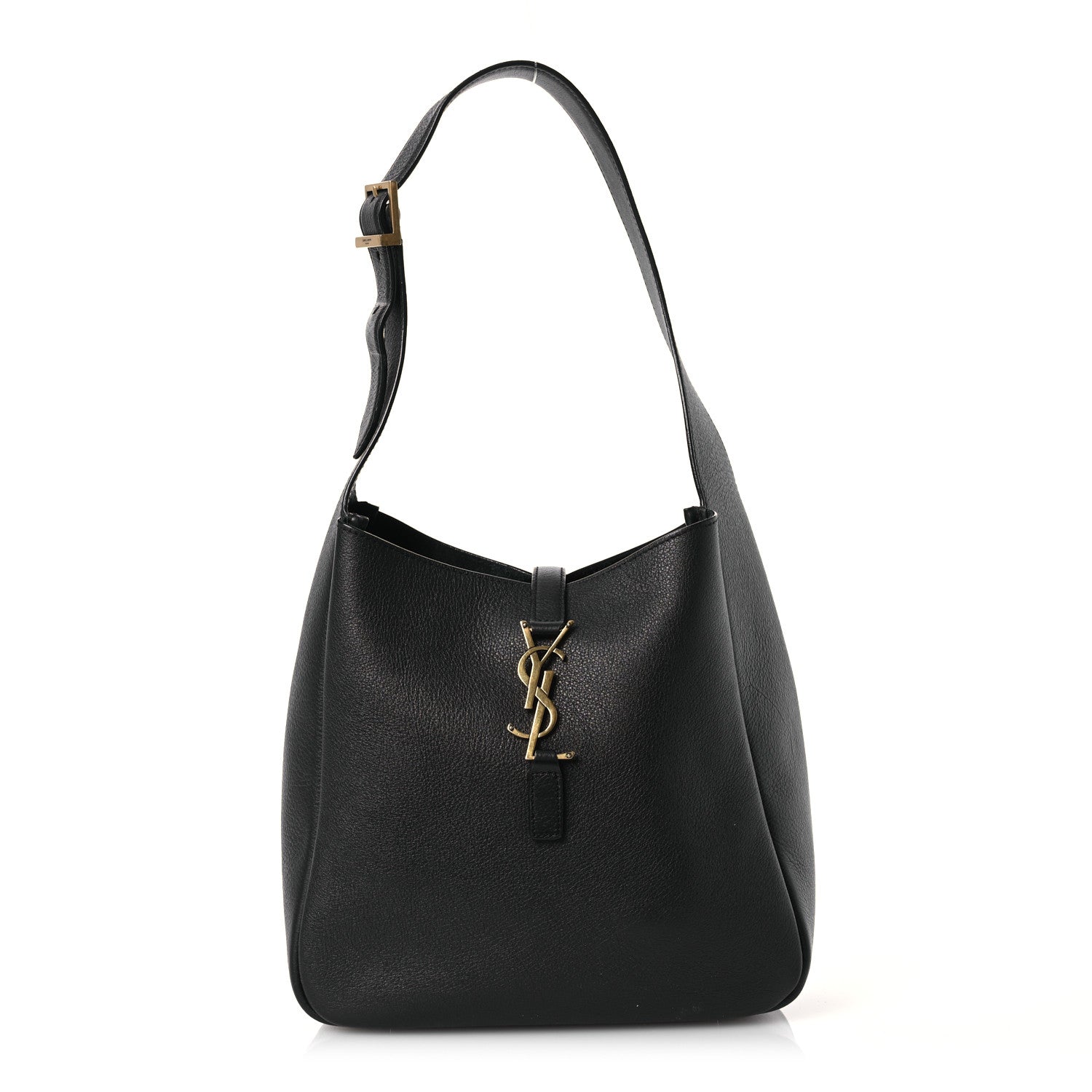 Saint Laurent Smooth Calfskin Small Le 5 A 7 Soft Hobo Black 1 of 17