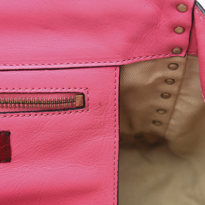 Valentino Garavani Vitello Small Rockstud Tote Fuxia Fluo 13 of 13