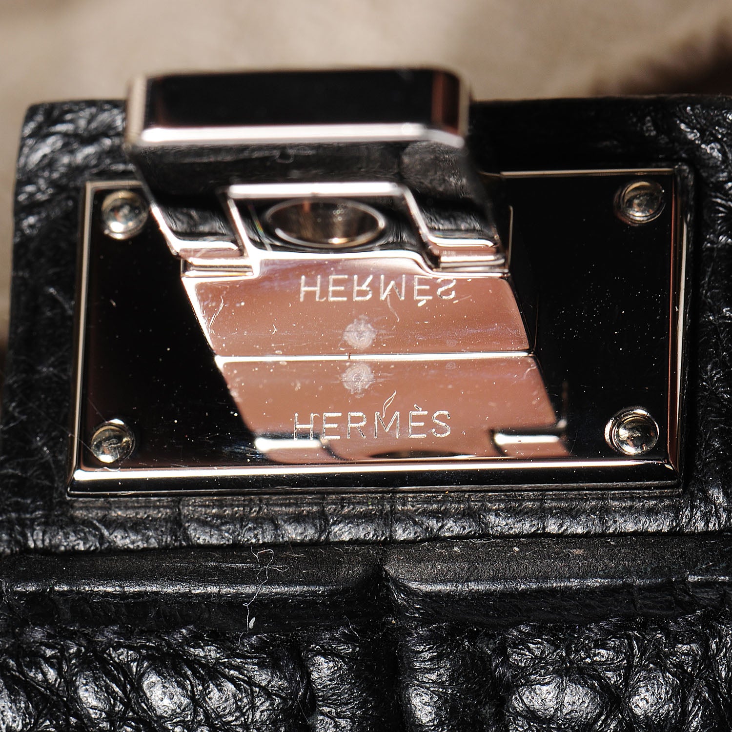 Hermes Taurillon Clemence Victoria II 35 Black 16 of 17