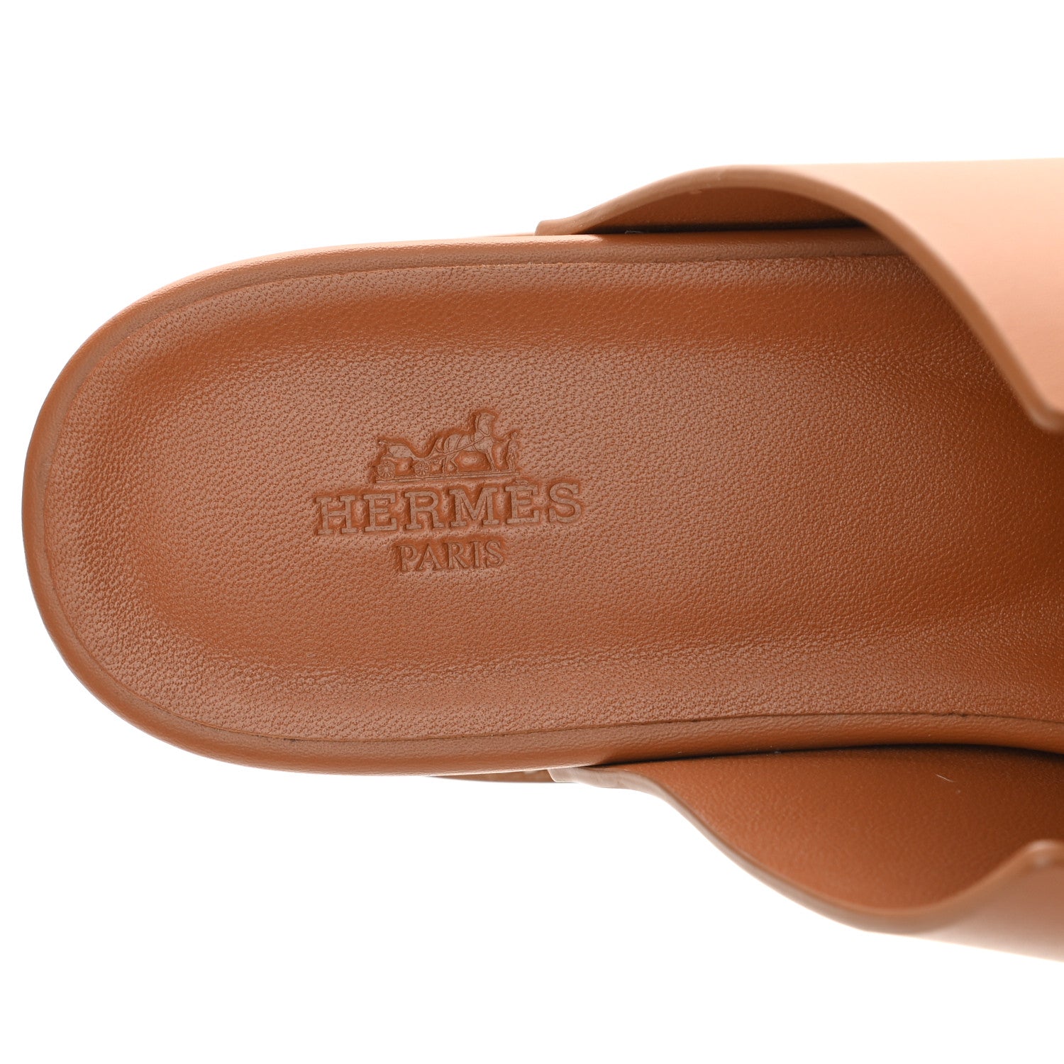 Hermes Calfskin Ellipse Sandals 40 Marron Glaise 7 of 9