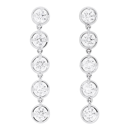 Van Cleef & Arpels 18K White Gold Diamond Palmyre Earrings 1 of 5
