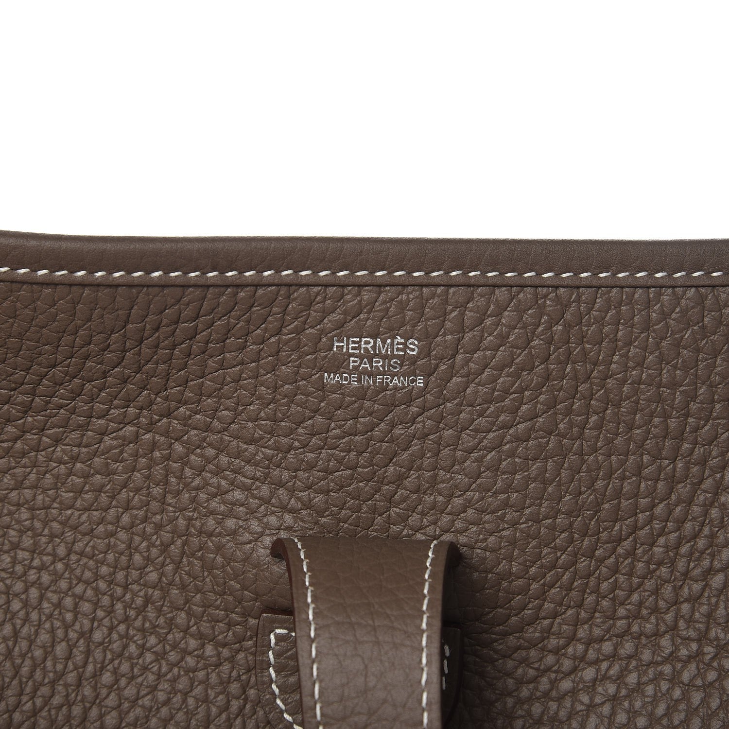 Hermes Taurillon Clemence Evelyne III GM Etoupe 6 of 8