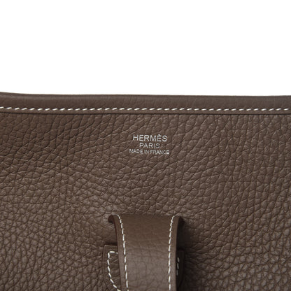 Hermes Taurillon Clemence Evelyne III GM Etoupe 6 of 8
