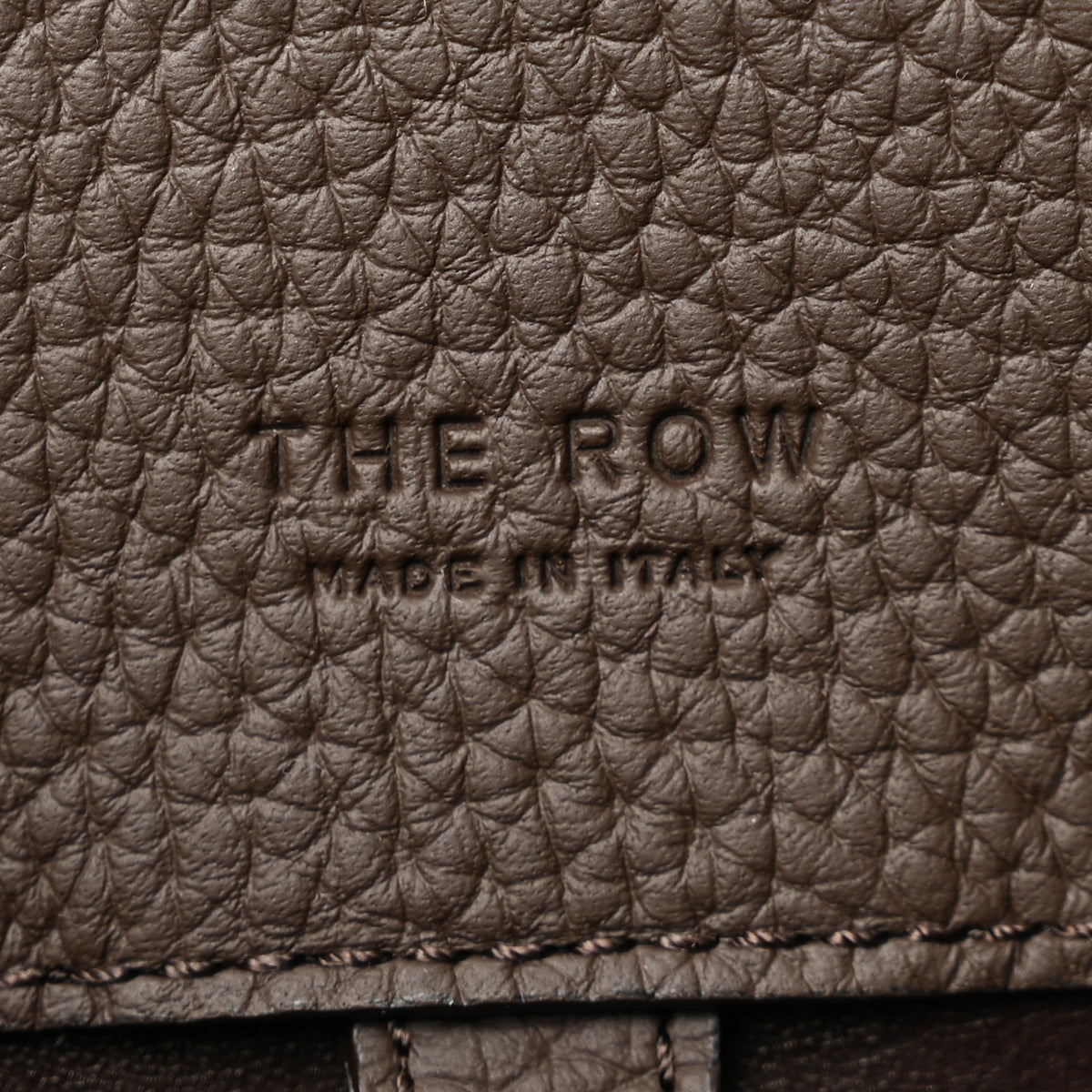 Matte Grained Calfskin Margaux Shoulder 12 Deep Brown