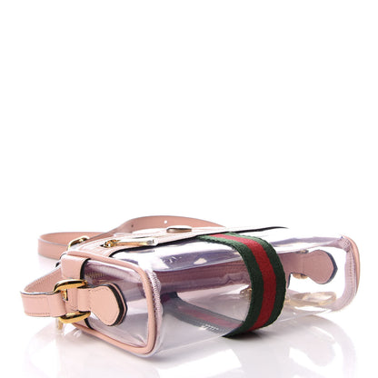 Gucci Vinyl Web Mini Ophidia Transparent Shoulder Bag Perfect Pink 3 of 8