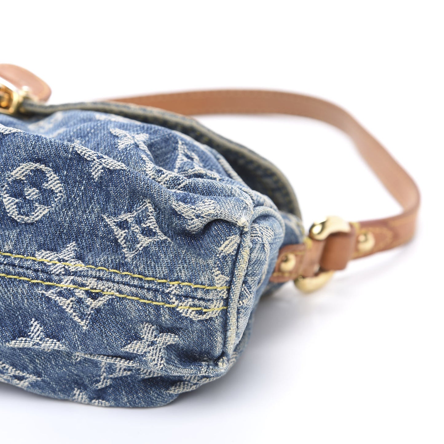 Monogram Denim Mini Pleaty Blue