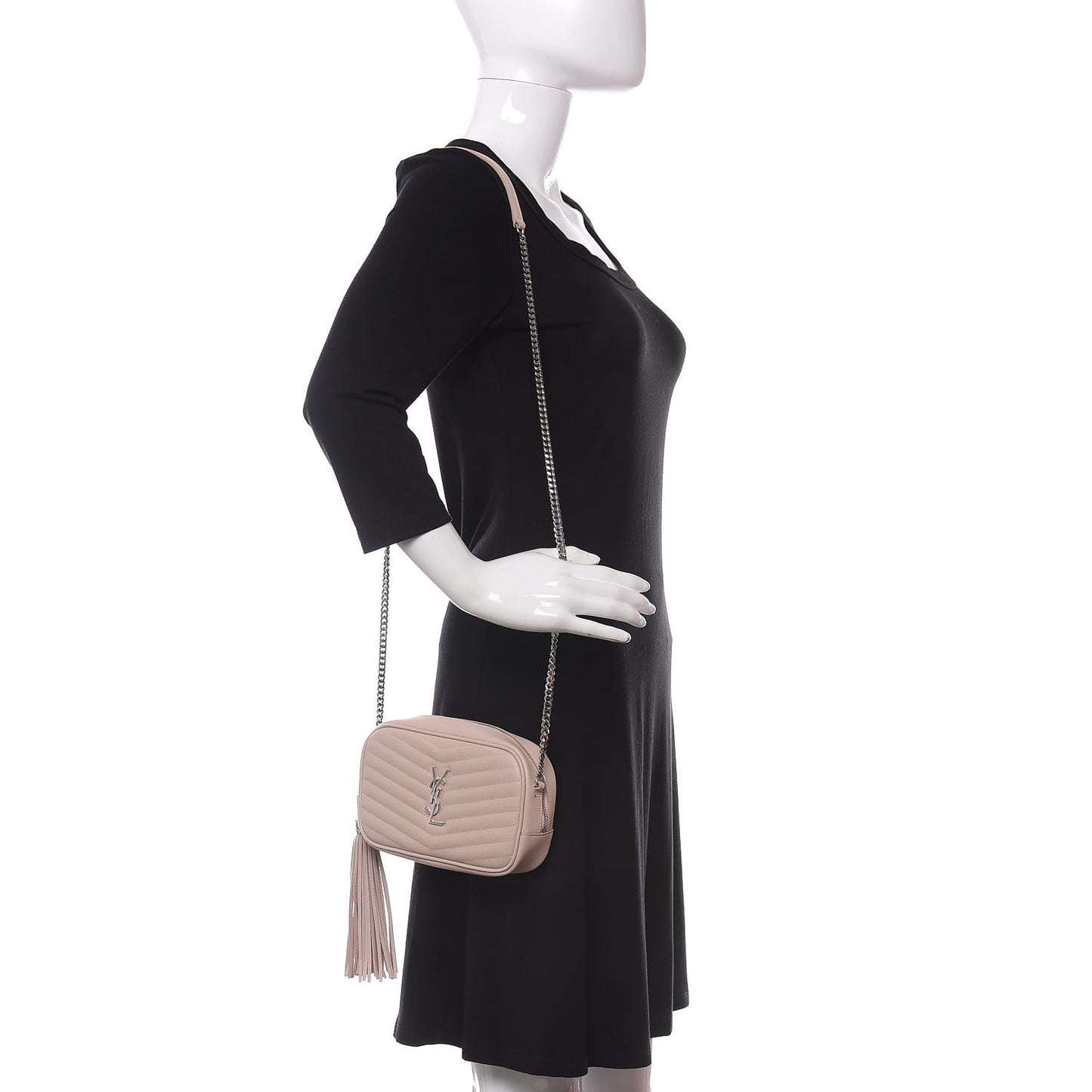 Grain De Poudre Matelasse Monogram Mini Lou Camera Bag Marble Pink