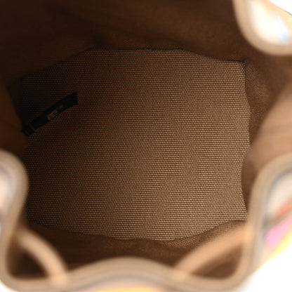Fendi Canvas Vitello King F is Fendi FF Multicolor Embroidered Mini Mon Tresor Bucket Bag Multicolor Cuoio 5 of 11