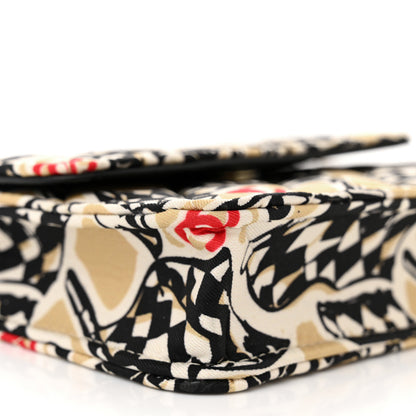 Chanel Canvas Check Flag Printed CC Clutch With Chain Beige Multicolor 10 of 12
