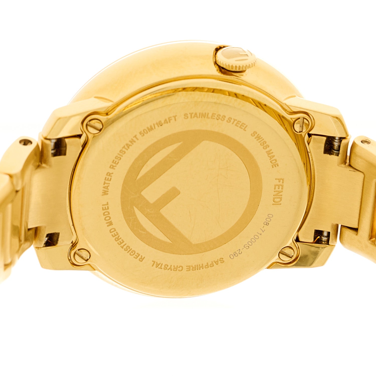 Fendi Stainless Steel 28mm Run Away Quartz Watch Gold 4 of 5