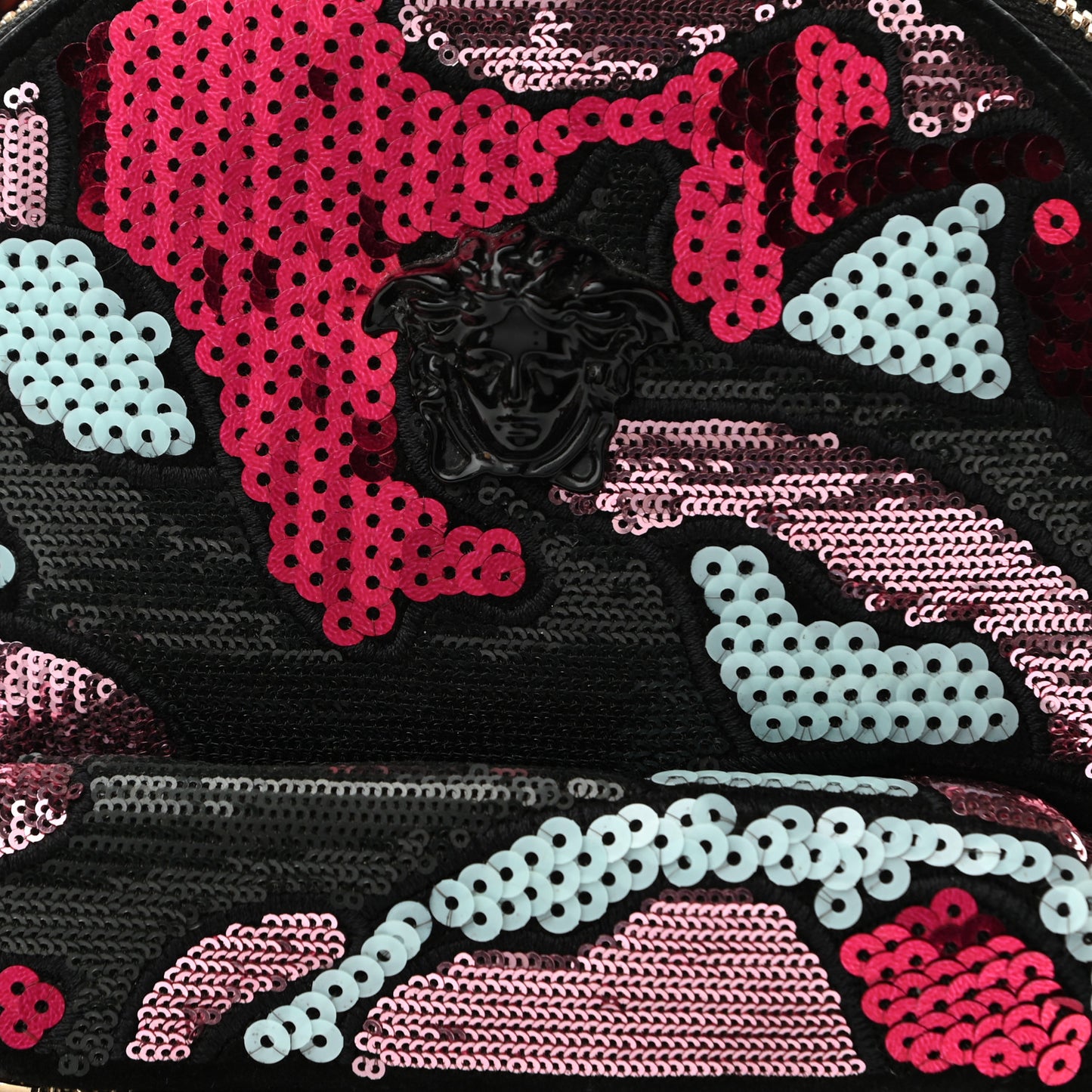 Sequin Mini Palazzo Backpack Black Multicolor