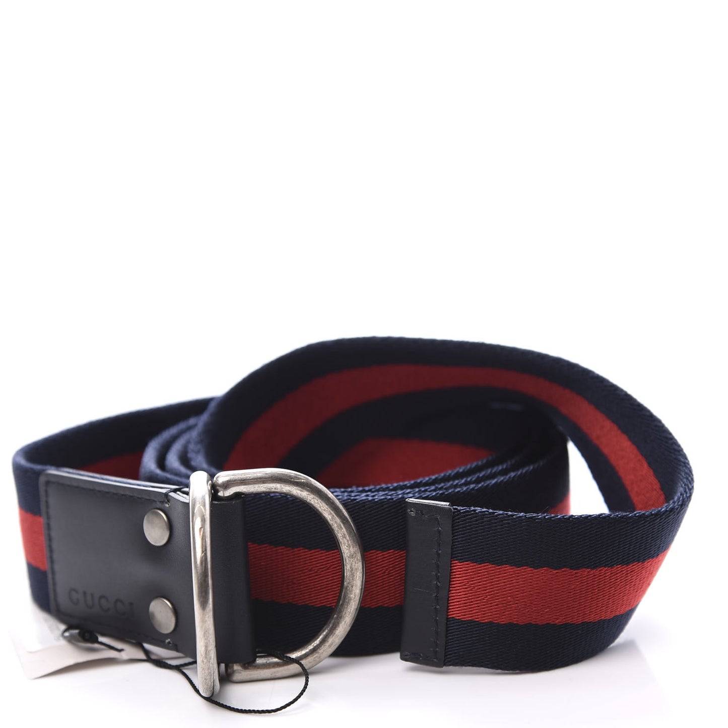 Canvas Web D Ring 40mm Belt 115 46 Blue Red