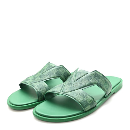 Louis Vuitton Damier Calfskin Mens LV Oasis Mules 12 Green 4 of 10