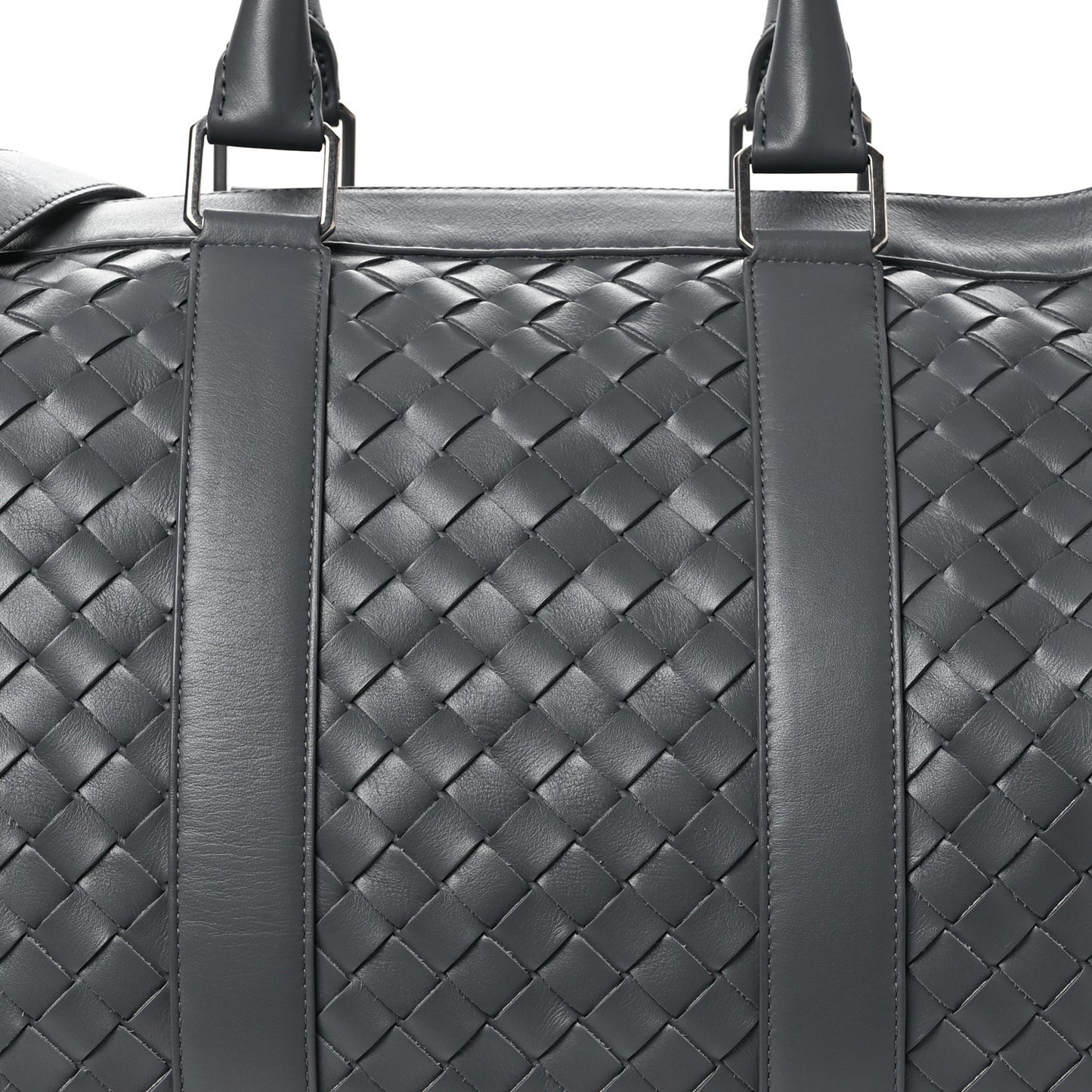Nappa Intrecciato Medium Duffle Bag Thunder