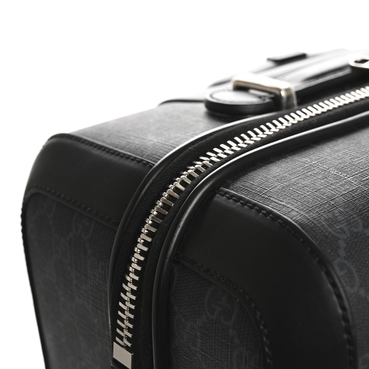 Gucci GG Supreme Monogram Gran Turismo Suitcase Black Grey 11 of 13
