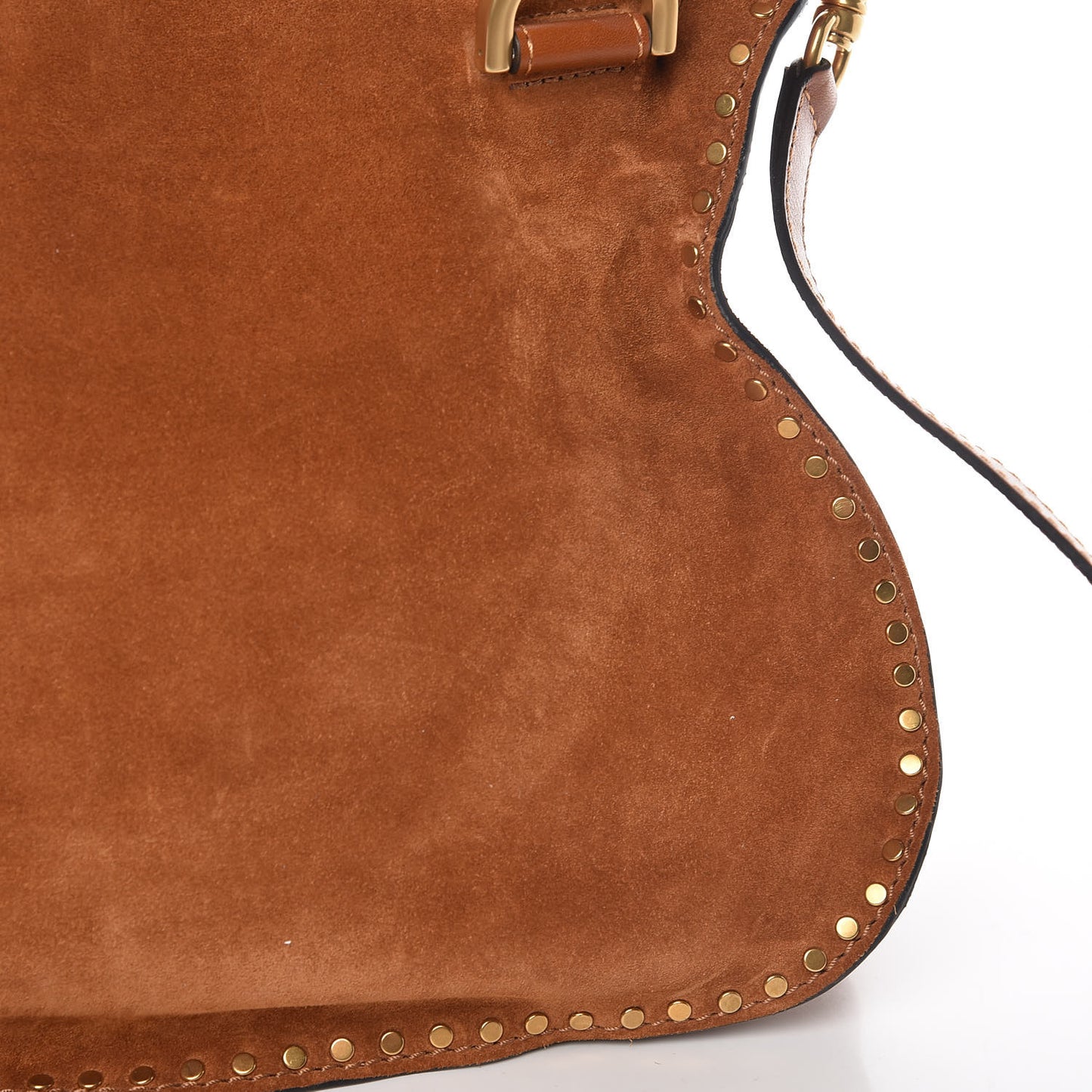 Suede Calfskin Braided Medium Marcie Satchel Caramel