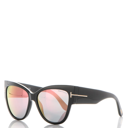 Tom Ford Acetate Anoushka Cat Eye Sunglasses TF371 Black 1 of 9