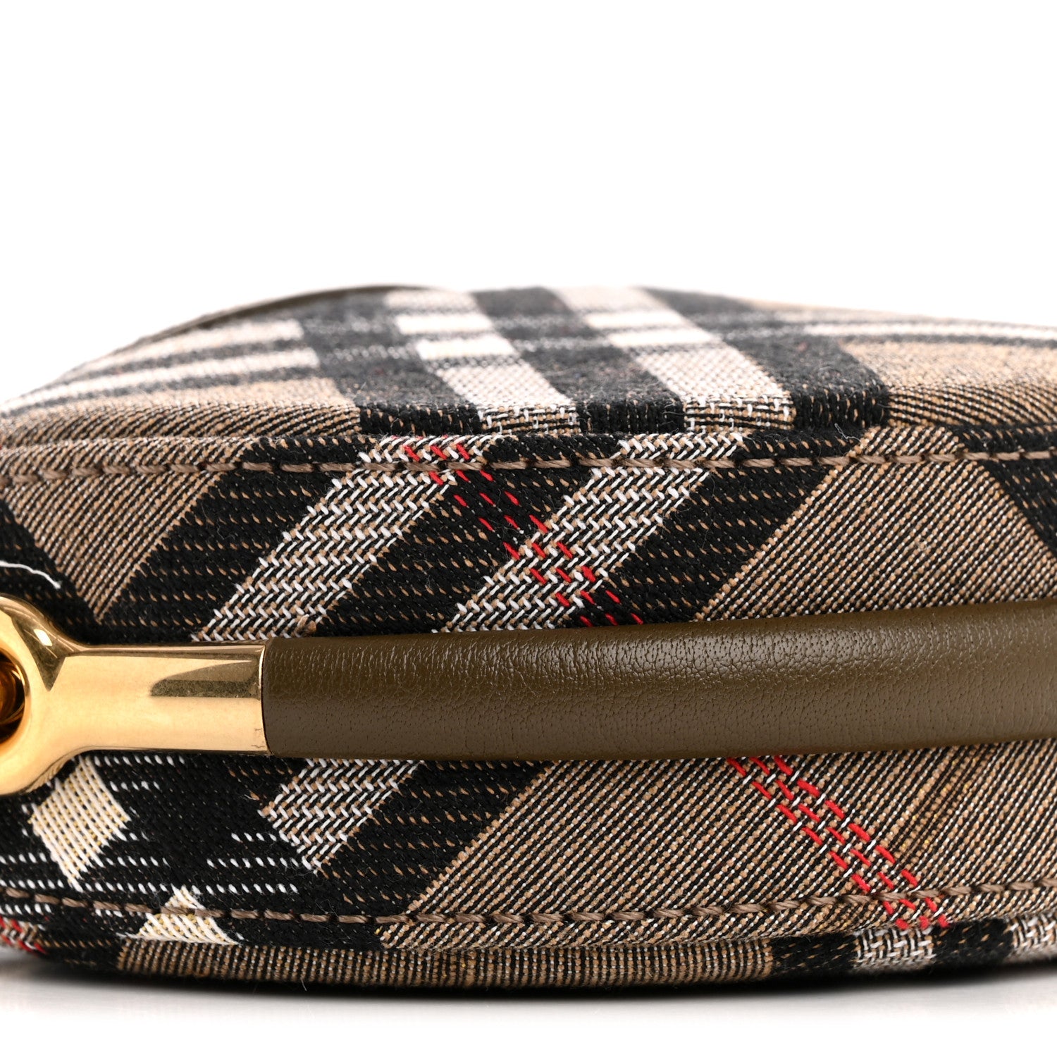 Burberry Housecheck Bridle Runway Clutch Brush Brush Brown 9 of 10