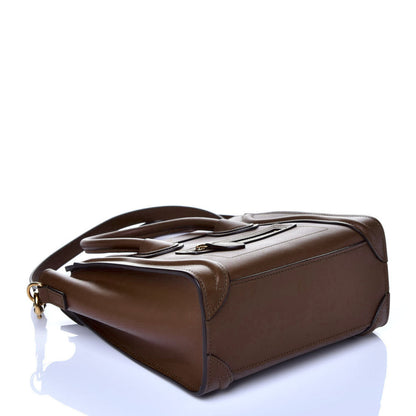 Celine Smooth Calfskin Nano Luggage Glazed Nut 5 of 11