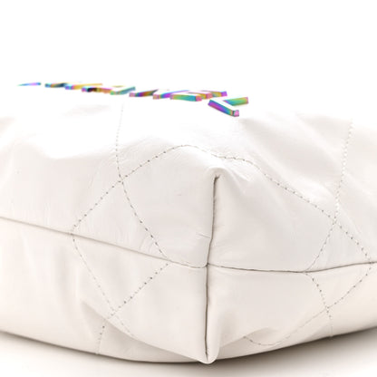 Chanel Shiny Calfskin Quilted Rainbow Mini Chanel 22 White 10 of 10