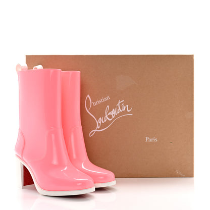 Christian Louboutin PVC Loubirain 70MM Rain Boots 36 Bubble Gum 11 of 11