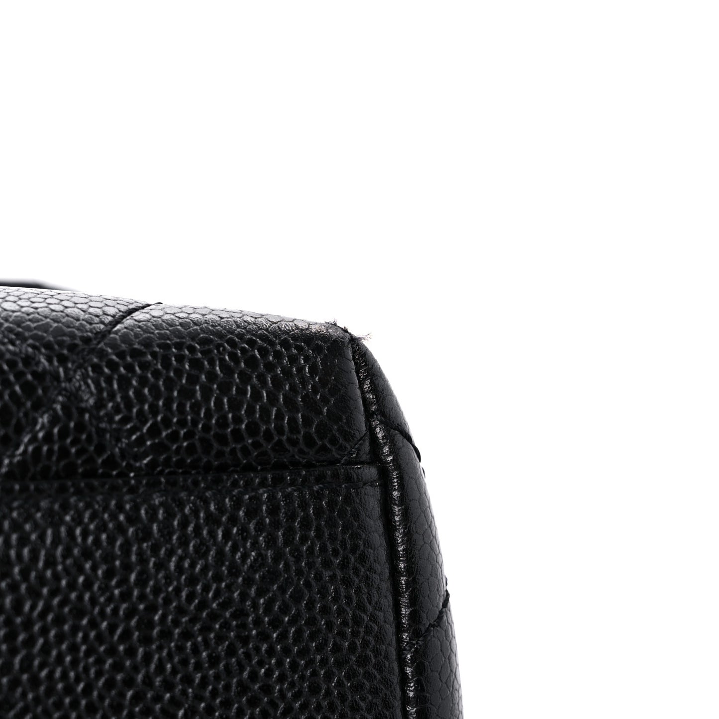 Caviar Quilted Jumbo Kelly Flap Black