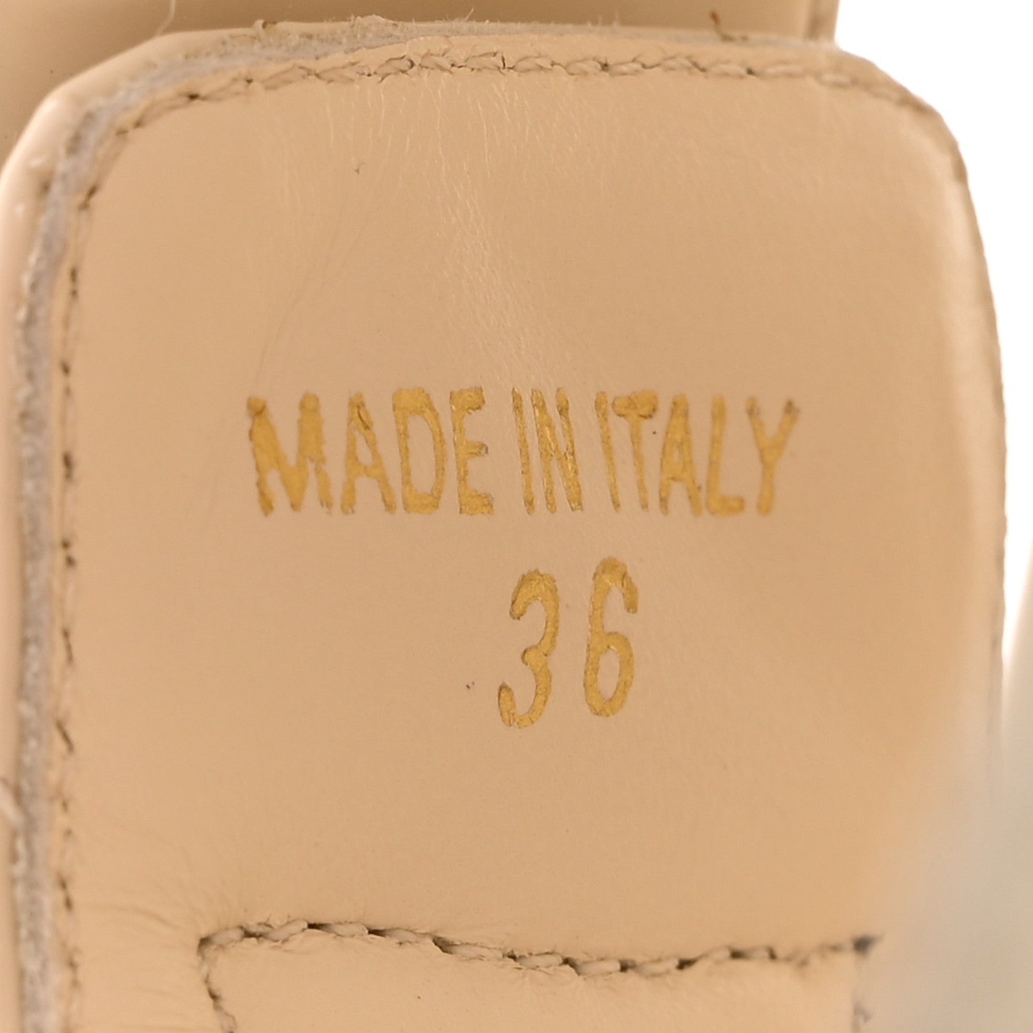 Prada Patent Quilted Padded Slingback Sandals 36 Ivory 8 of 10