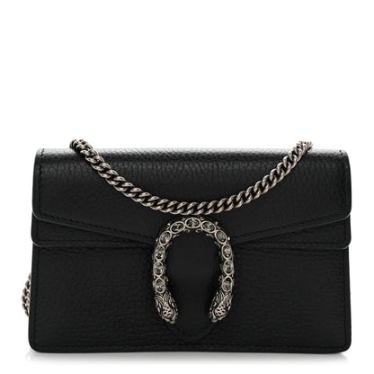 Gucci Calfskin Super Mini Dionysus Shoulder Bag Black 1 of 9