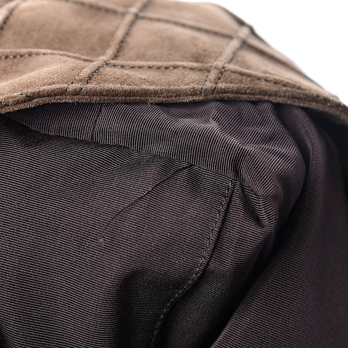 Suede Stitched Hobo Brown