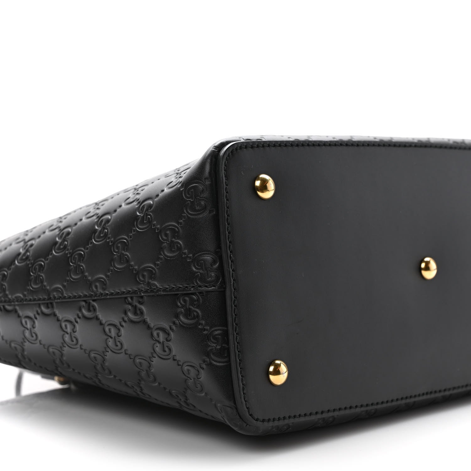 Gucci Guccissima Linea A Foldover Tote Black 8 of 9