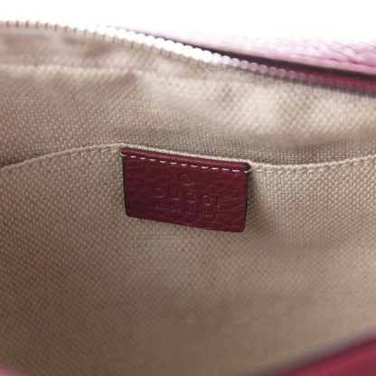 Gucci Pebbled Calfskin Studded Small Soho Disco Bag Soft Burgundy 6 of 12