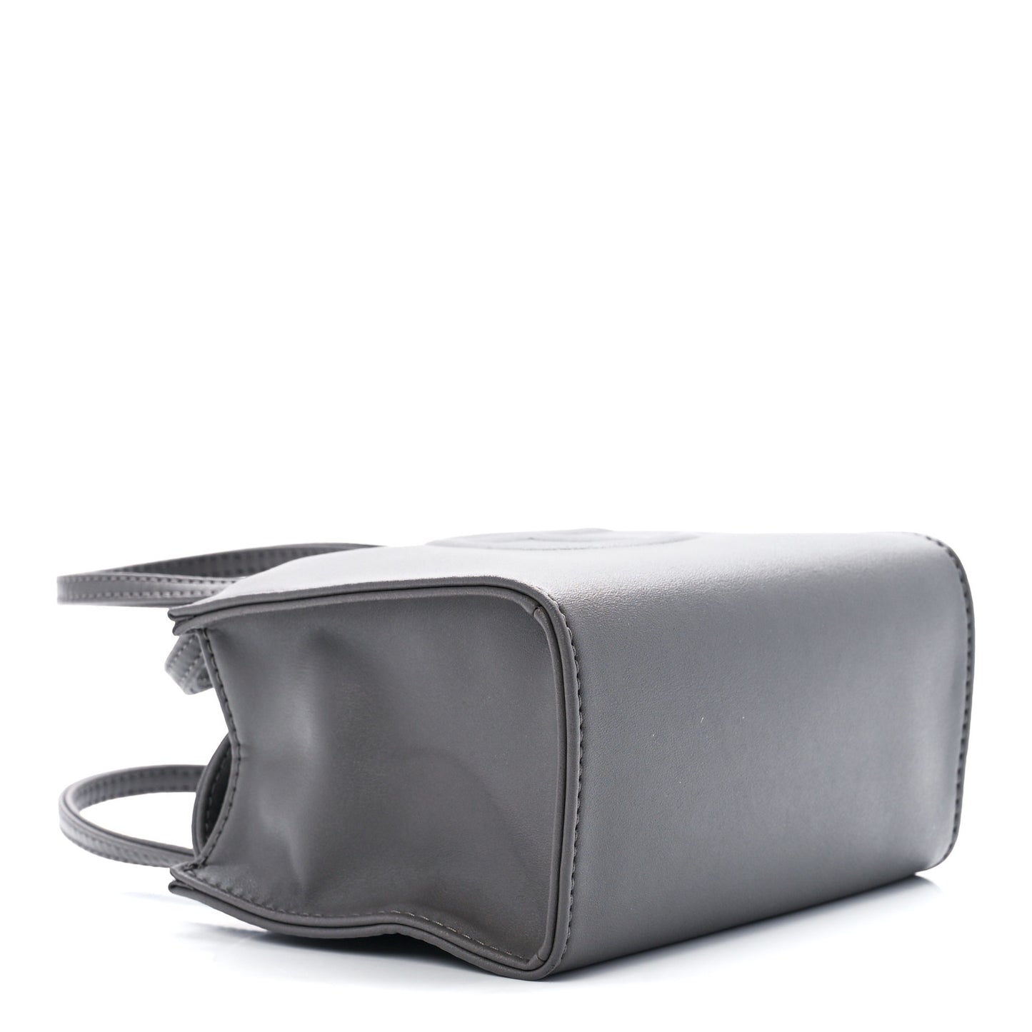 Vegan Leather Small Shopping Bag Grey