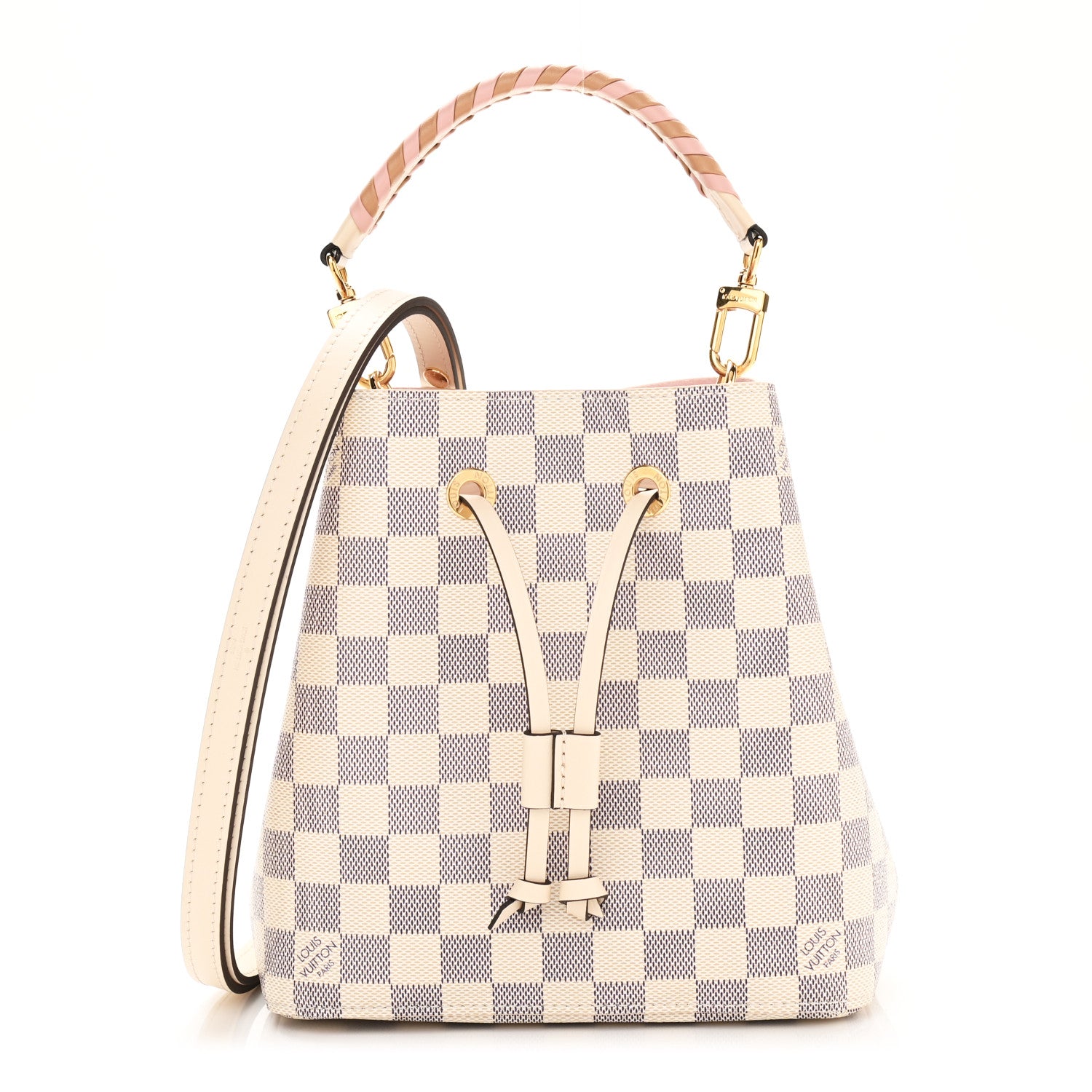 Louis Vuitton Damier Azur Braided Neonoe BB Pink 1 of 10