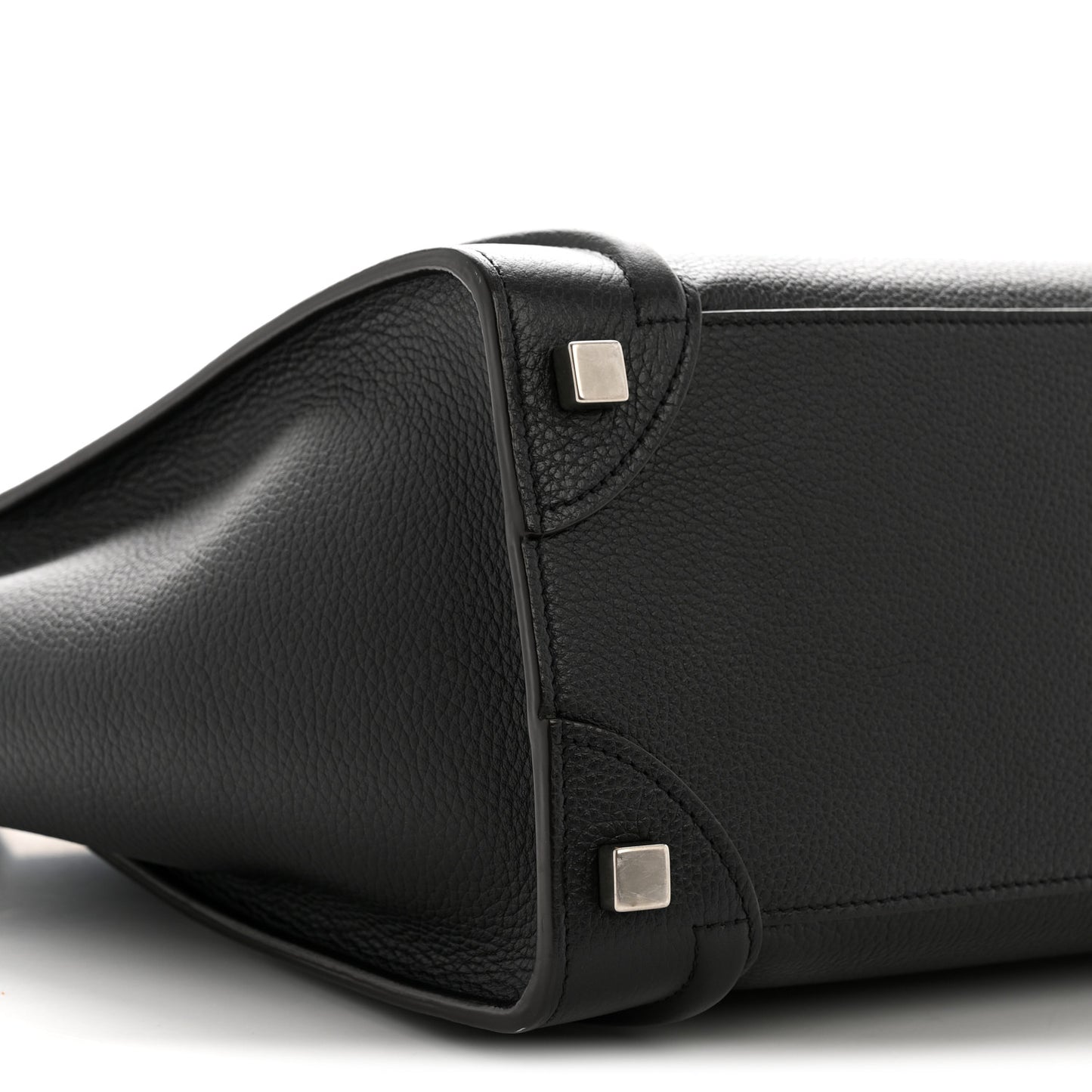 Drummed Calfskin Micro Luggage Black