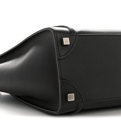 Celine Drummed Calfskin Micro Luggage Black 8 of 12