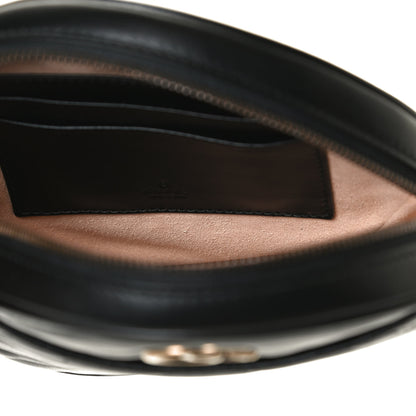 Gucci Calfskin Matelasse GG Marmont Round Wrist Wallet Black 5 of 8