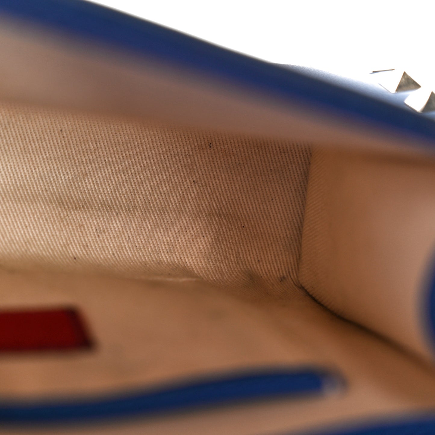 Vitello Medium Rockstud Flip Lock Crossbody Bag Acid Blue