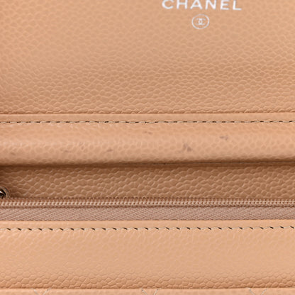 Chanel Caviar Quilted Wallet on Chain WOC Beige 16 of 18
