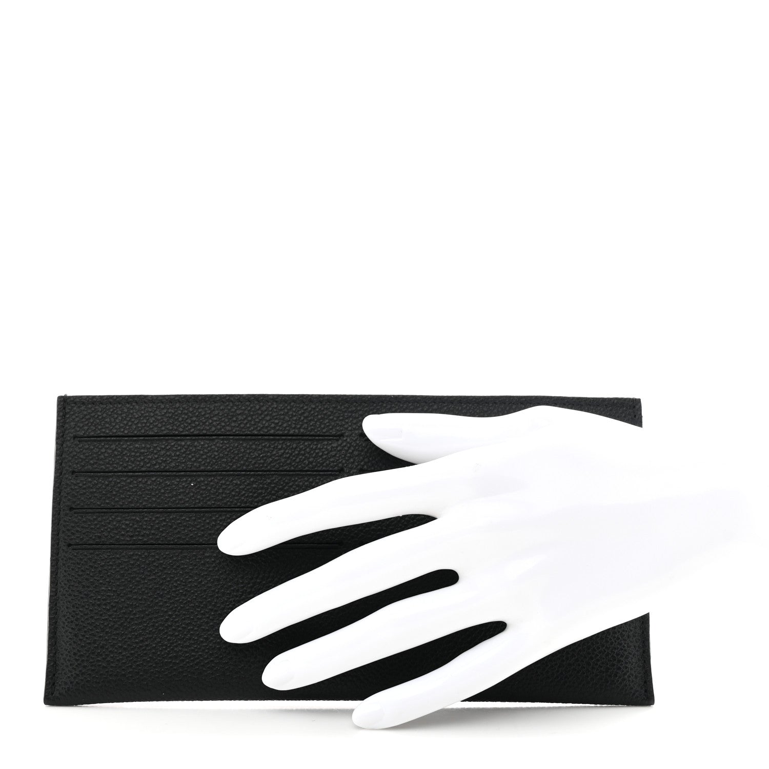 Louis Vuitton Calfskin Felicie Chain Wallet Card Holder Insert Black 2 of 6