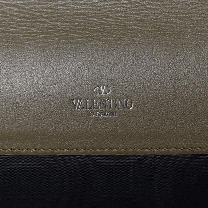 Valentino Garavani Calfskin Rockstud Travel Wallet Army Green 6 of 8