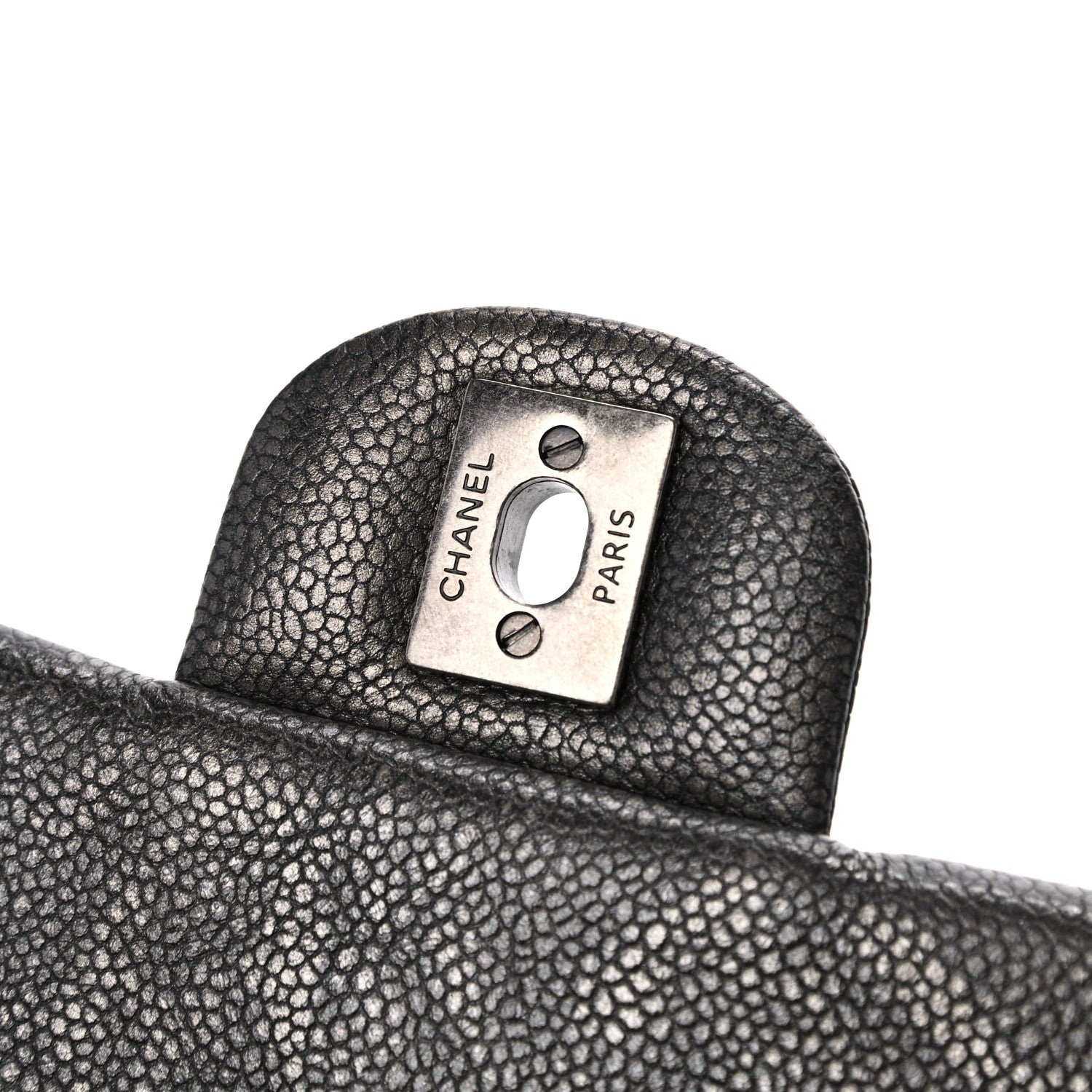 Chanel Metallic Caviar Quilted Mini Rectangular Flap Black 9 of 11
