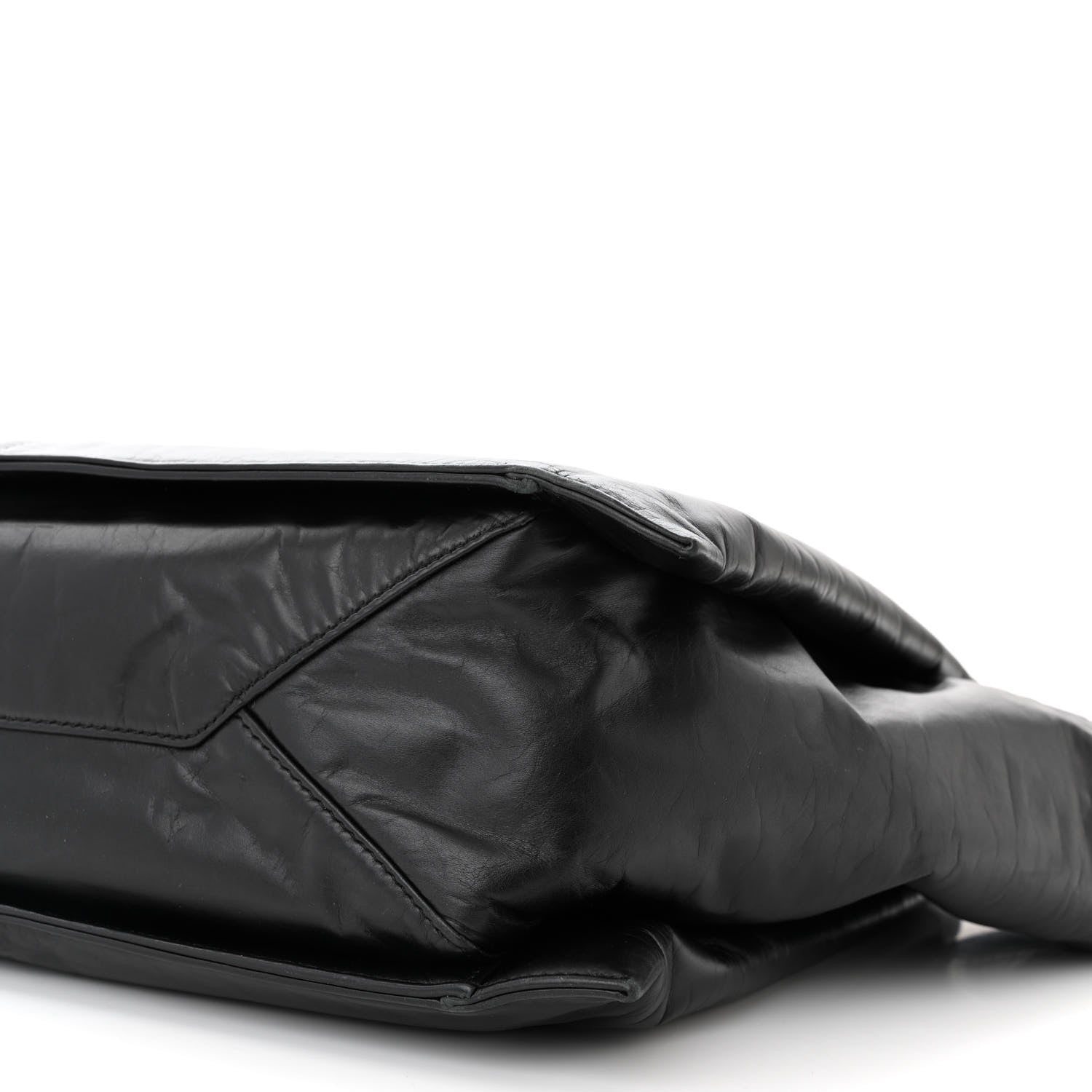 Celine Paperweight Calfskin Medium Tri-Fold Bag Black 10 of 10