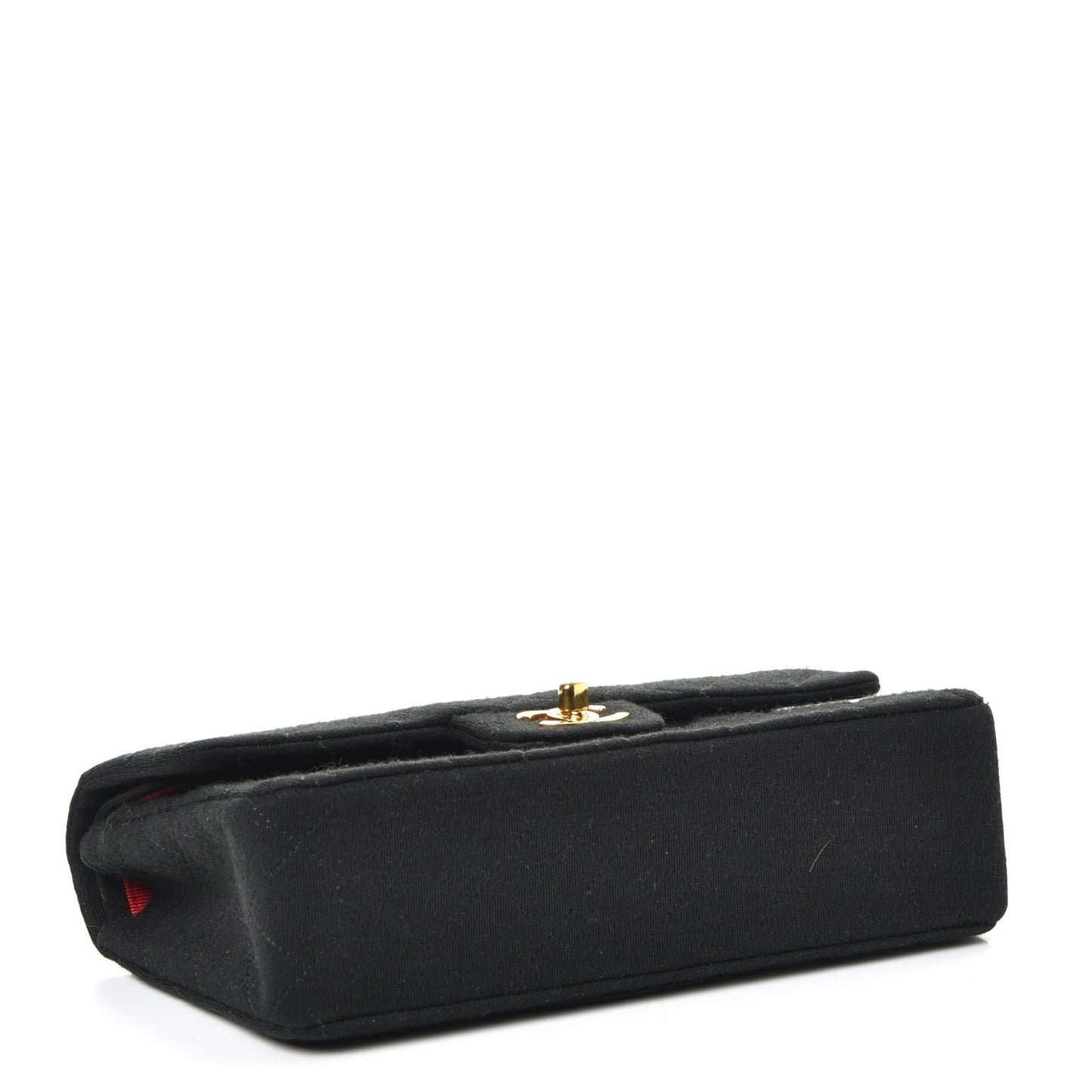 Jersey Quilted Small Double Flap Black
