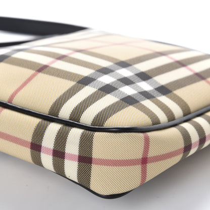 Burberry Haymarket Check Crossbody Bag Black 7 of 10