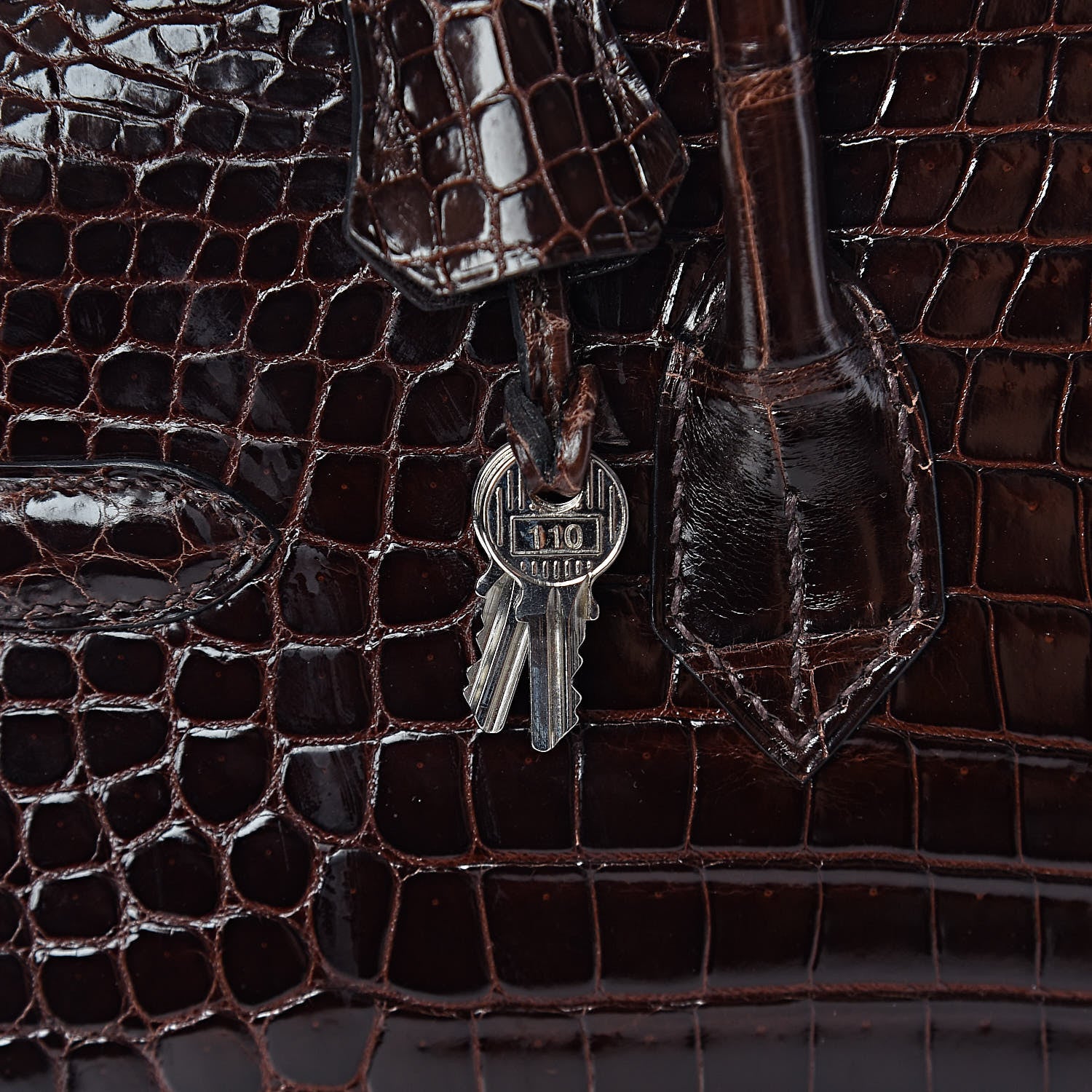 Hermes Shiny Porosus Crocodile Birkin 35 Cocoan 20 of 31