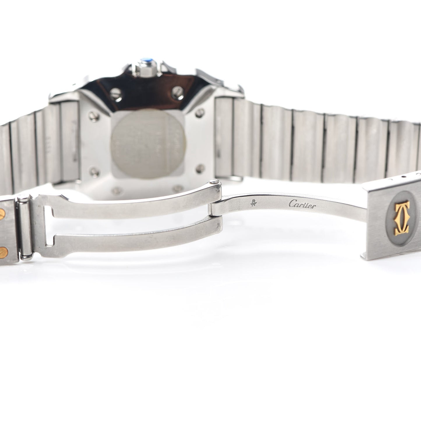 Stainless Steel 18K Yellow Gold 29mm Santos De Cartier Galbee Automatic Watch
