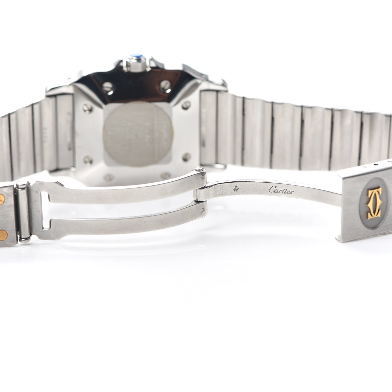 Cartier Stainless Steel 18K Yellow Gold 29mm Santos De Cartier Galbee Automatic Watch 5 of 5