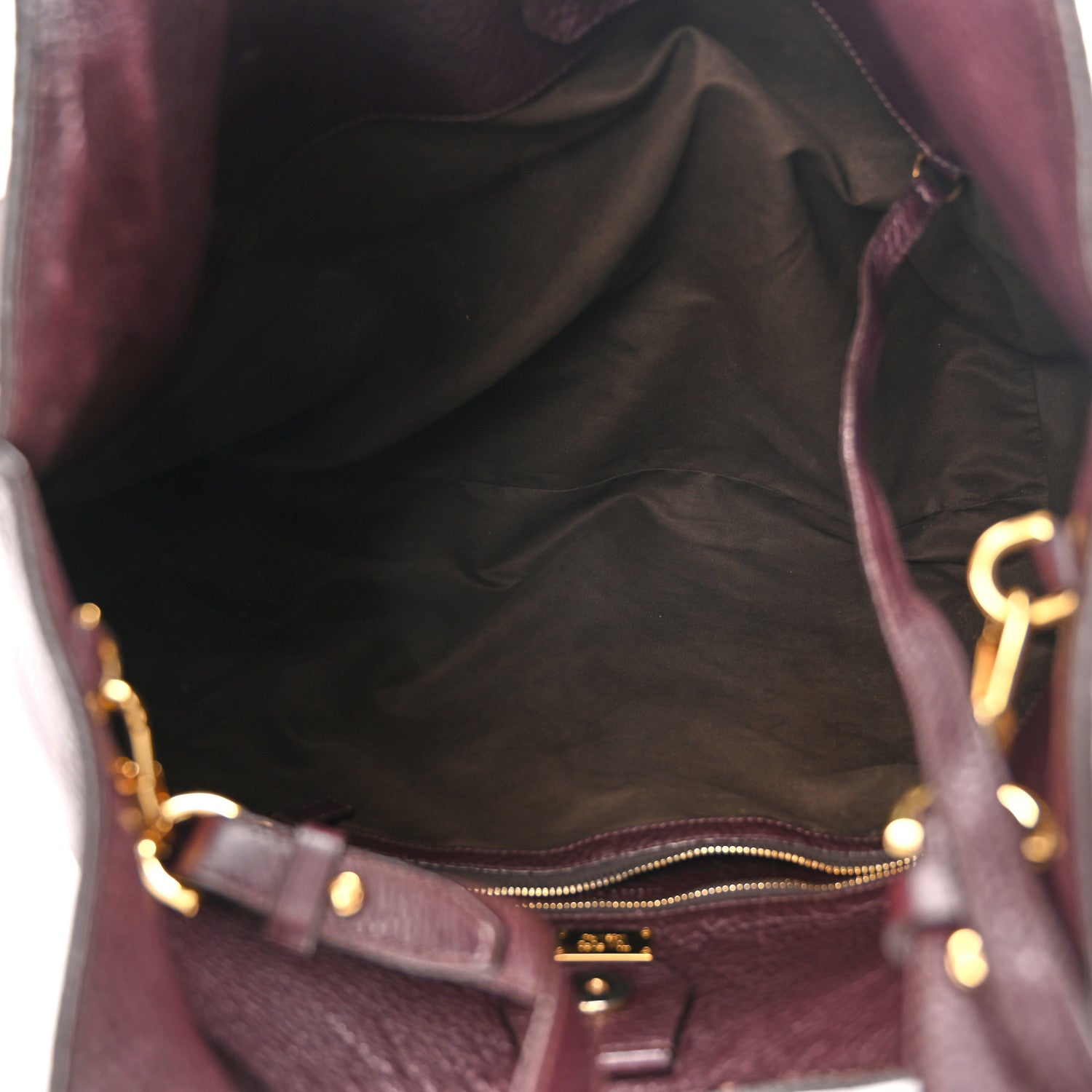 Tom Ford Grained Calfskin Alix Padlock Zip Tote Burgundy 5 of 12