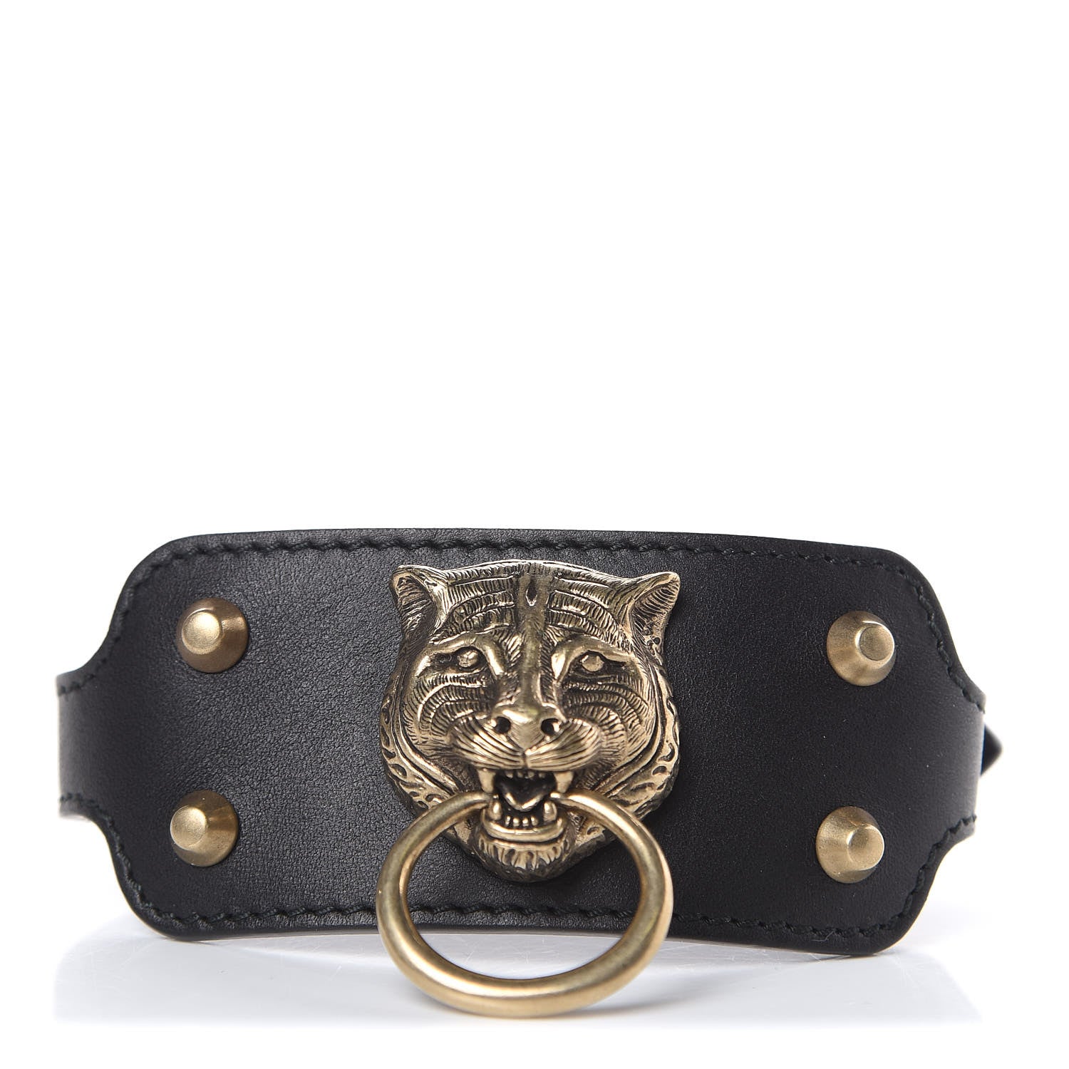Gucci Calfskin Tiger Bracelet Black 3 of 6